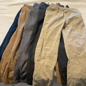 Cat & Jack Boys' Stretch Straight Fit Woven Pull-On Pants Bundle - 6 pairs